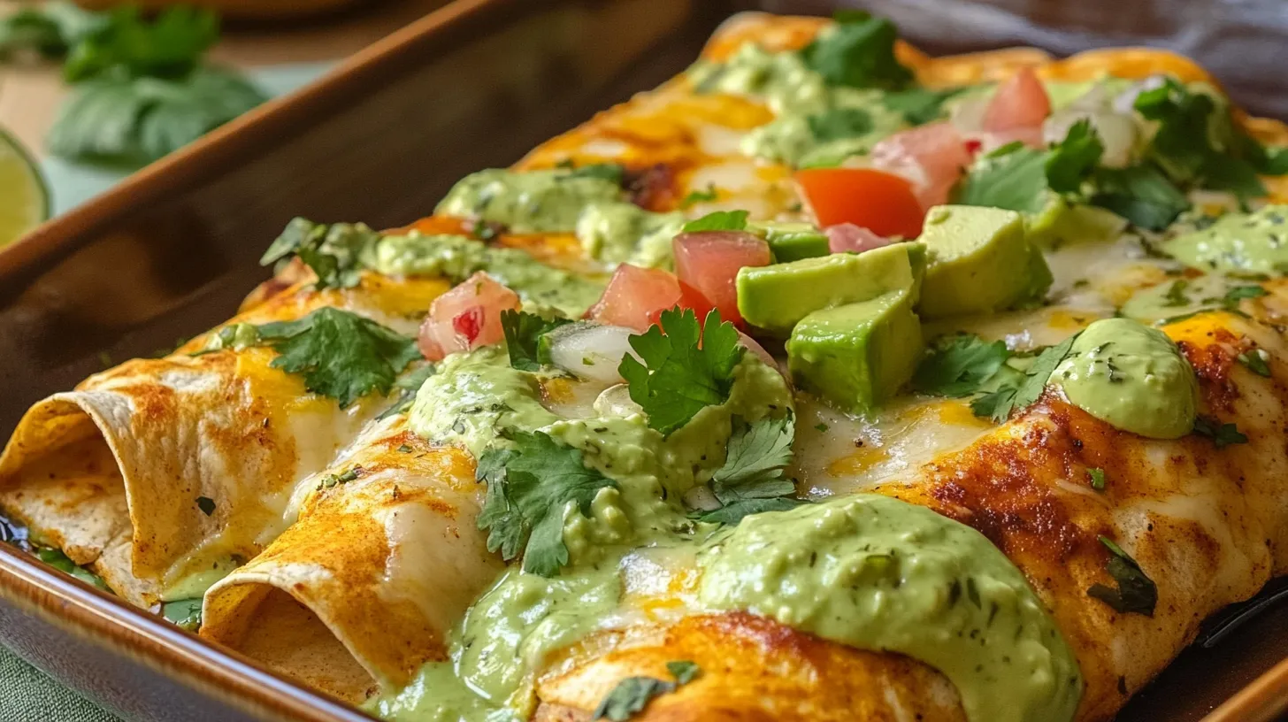 Chicken Enchiladas in Avocado Sauce