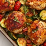 Mediterranean Chicken Zucchini Bake