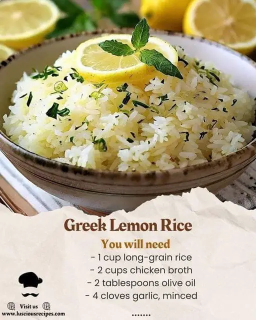 Greek Lemon Rice: A Flavorful Mediterranean Delight