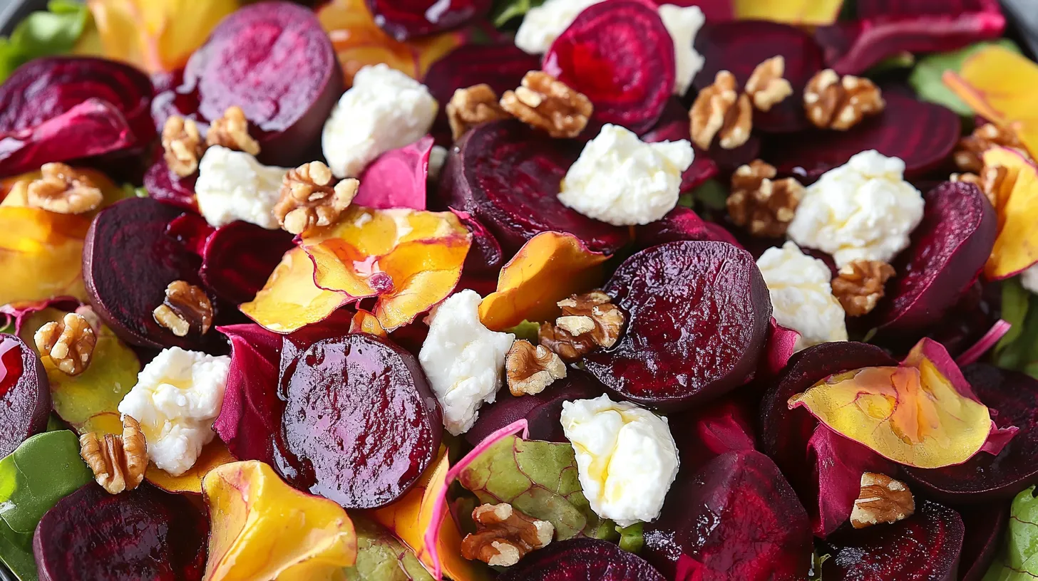 Roasted Beet Salad with Creamy Goat Cheese