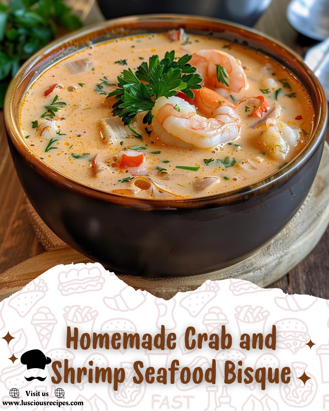 Homemade Crab and Shrimp Seafood Bisque