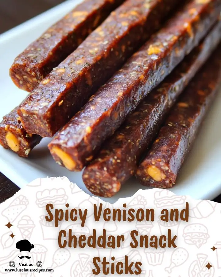 Spicy Venison and Cheddar Snack Sticks