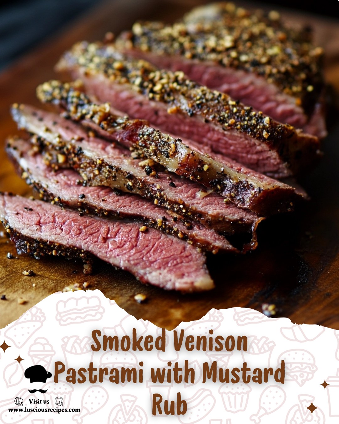 Smoked Venison Pastrami with Mustard Rub