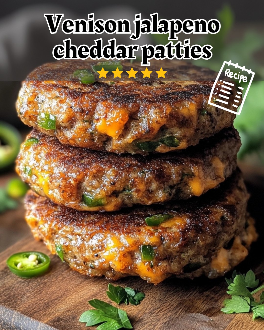 Venison Jalapeño Cheddar Patties