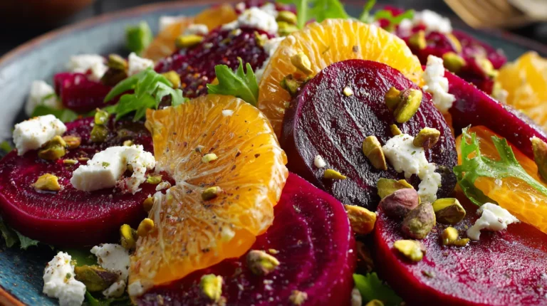 Vibrant Beet and Orange Salad with Creamy Feta and Crunchy Pistachios 5 Beet and Orange Salad with Creamy Feta