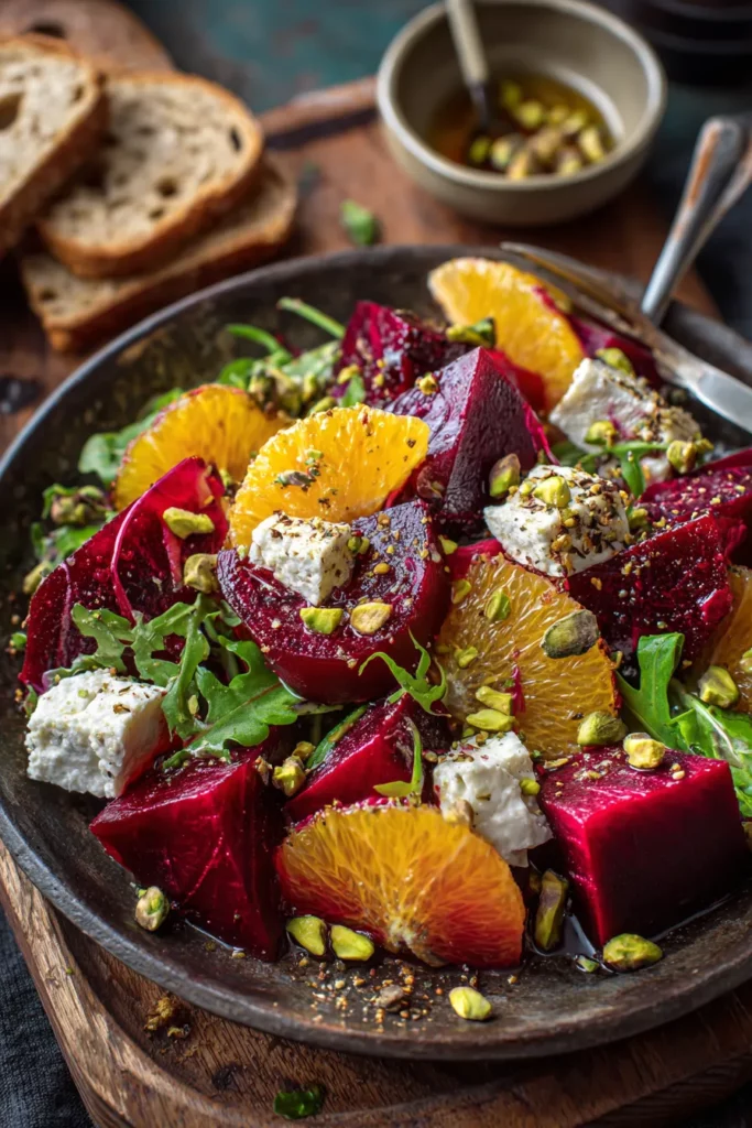 Vibrant Beet and Orange Salad with Creamy Feta and Crunchy Pistachios 7 Beet and Orange Salad with Creamy Feta