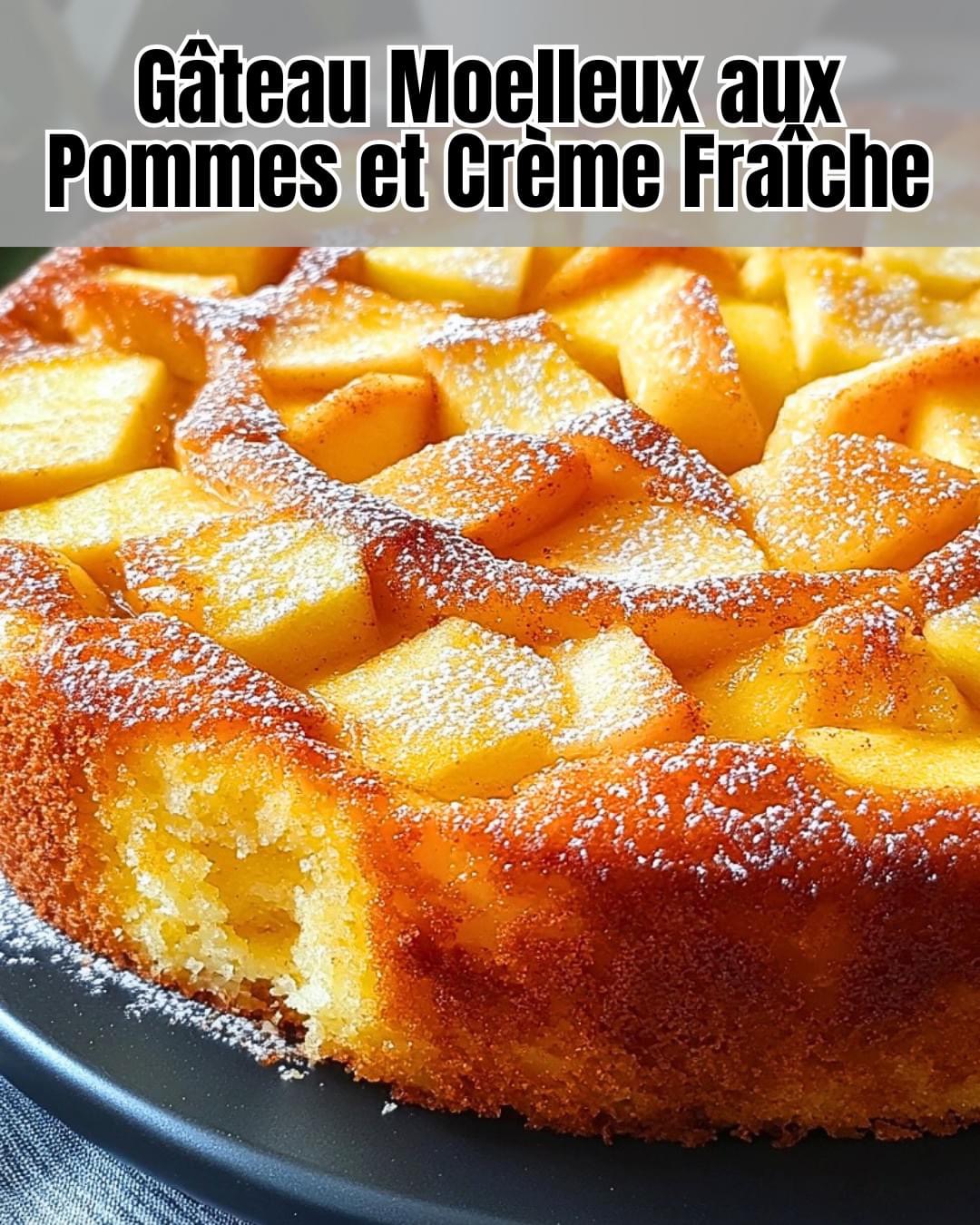 Gâteau Moelleux aux Pommes et Crème Fraîche – Un Délice Français
