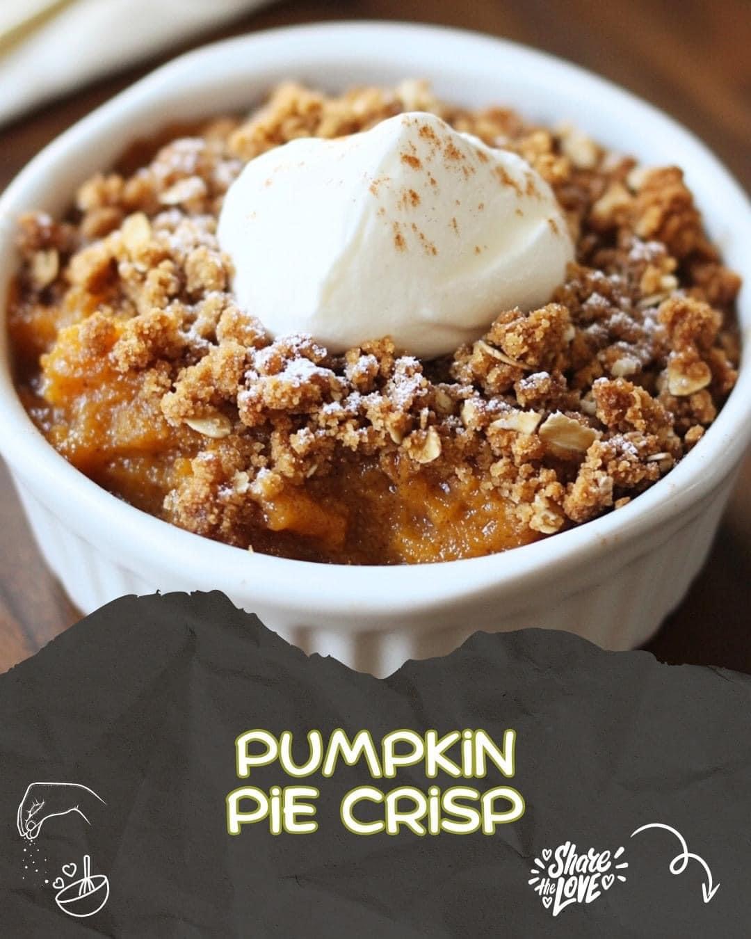 Warm Pumpkin Pie Crisp