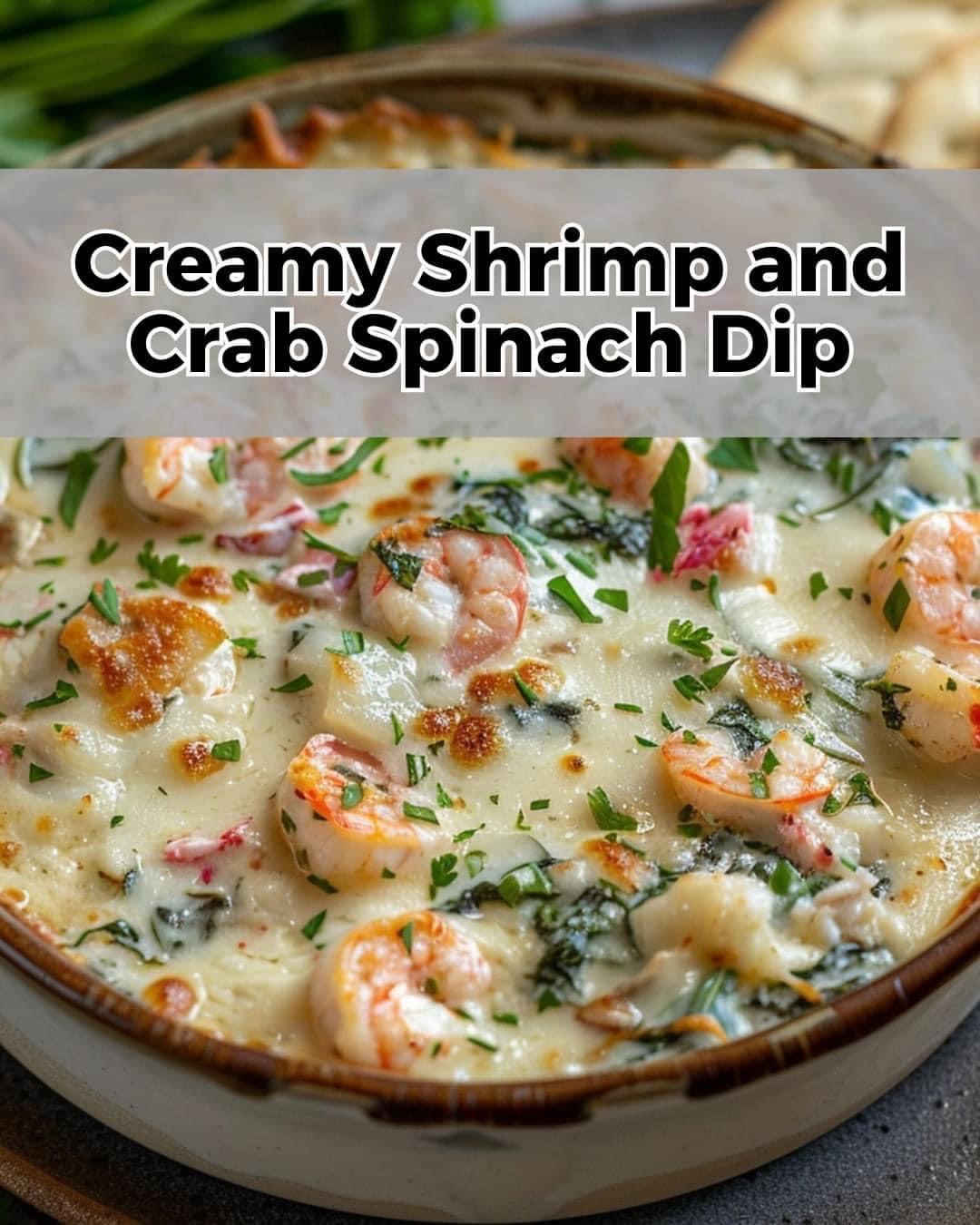 Irresistible Creamy Shrimp and Crab Spinach Dip