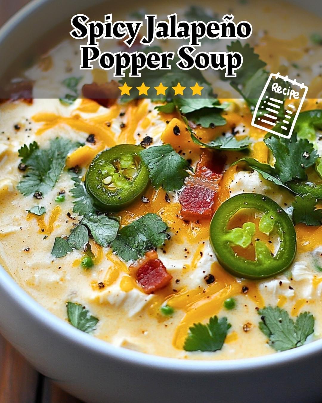 Creamy Spicy Jalapeño Popper Soup