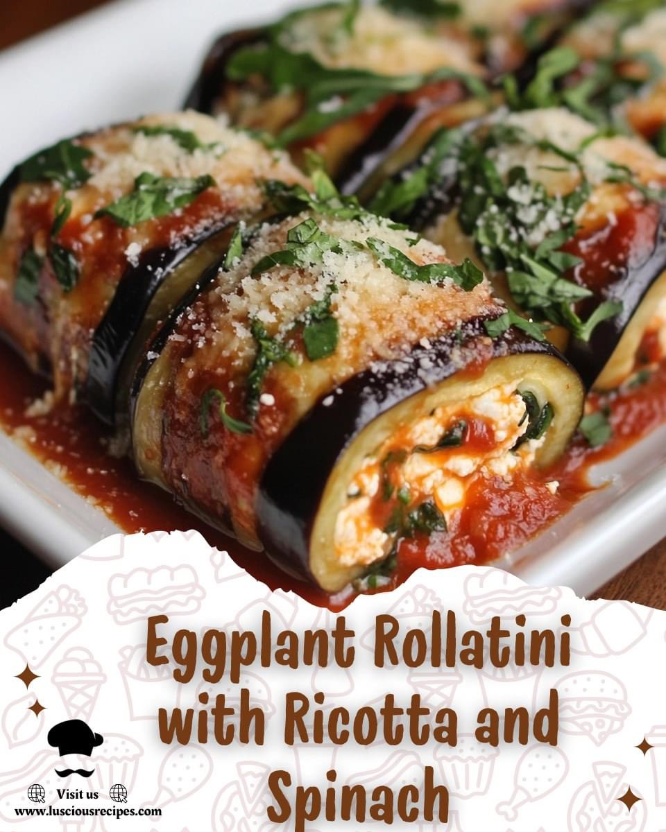 Eggplant Rollatini with Ricotta and Spinach