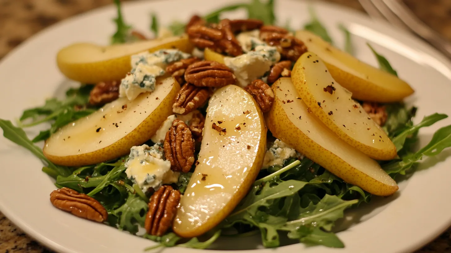 Pear and Arugula Salad with Gorgonzola