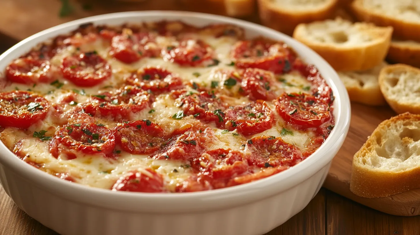 Three-Cheese Tomato Bruschetta Dip