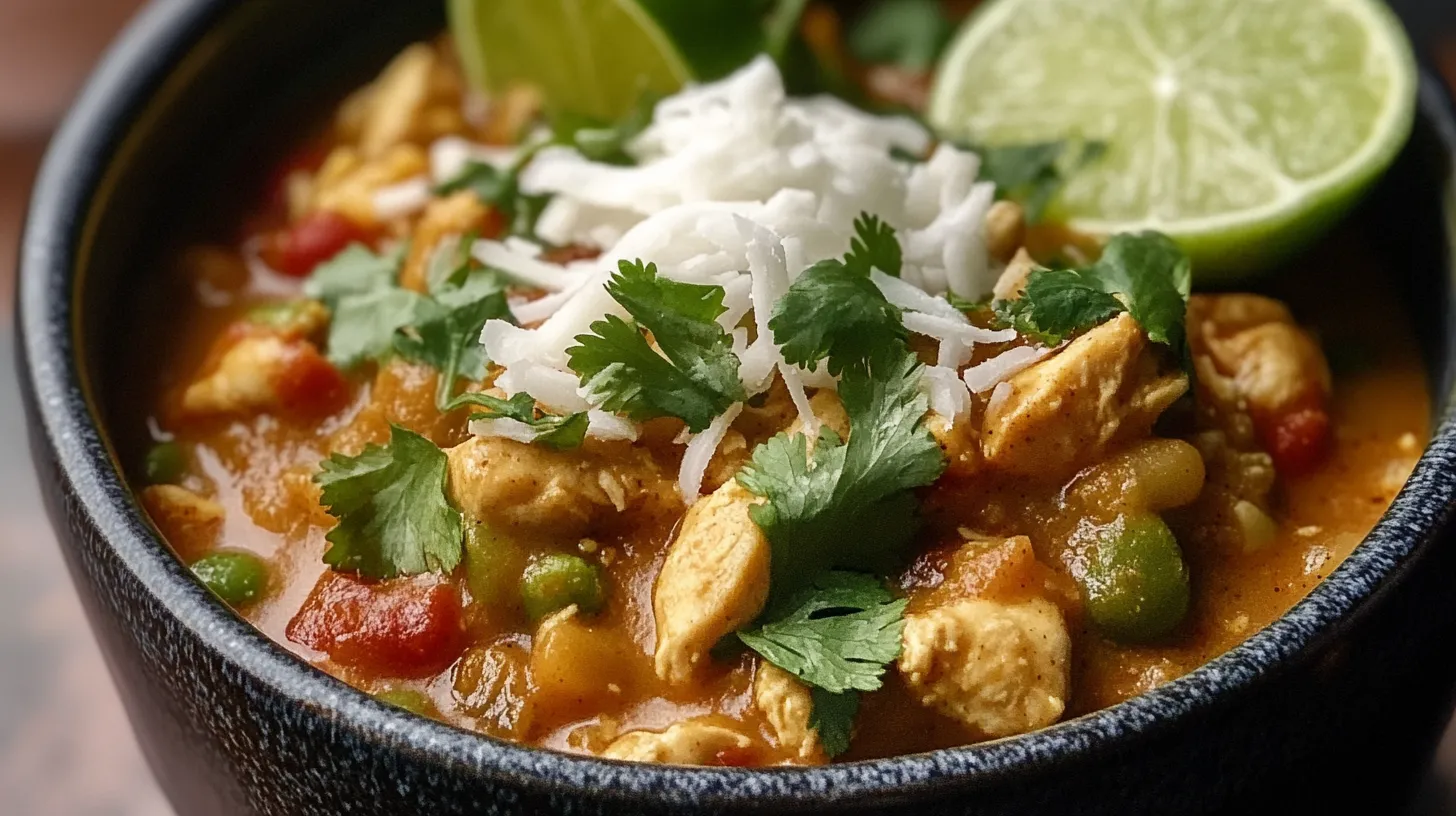 Coconut Lime Chicken Chili
