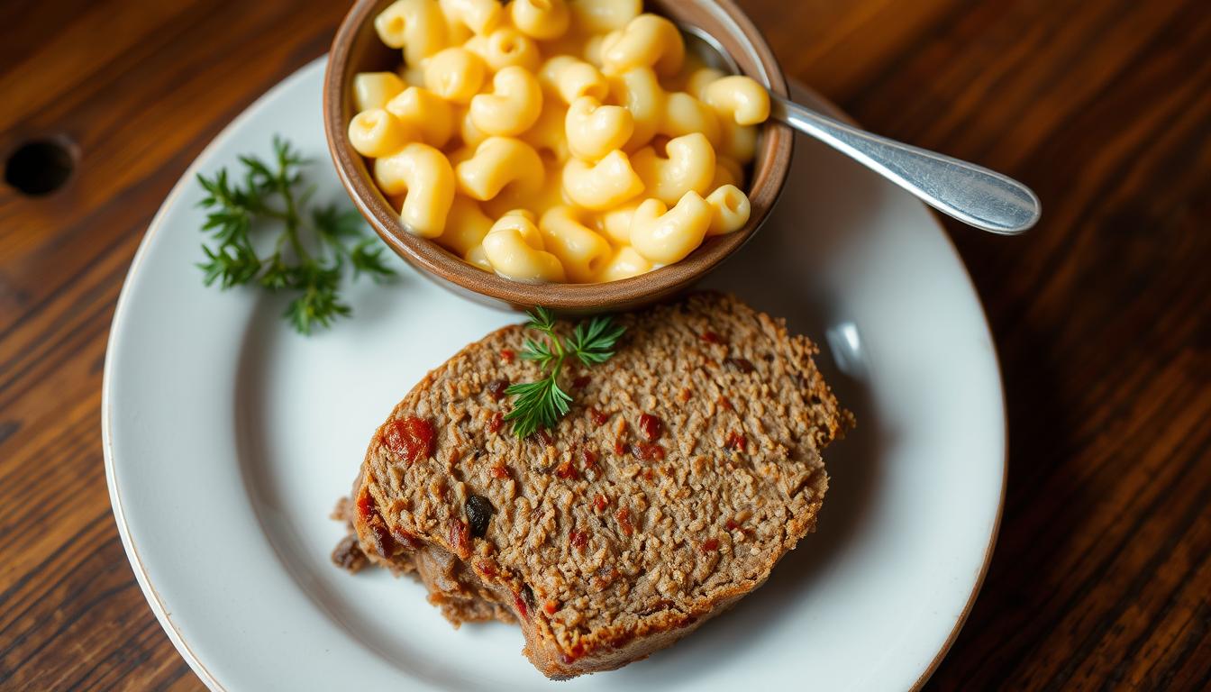 Tasty Meatloaf with Macaroni and Cheese Recipe