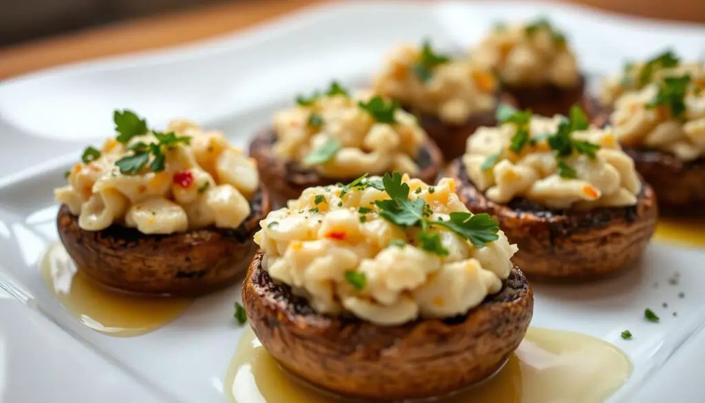 crab-stuffed mushrooms