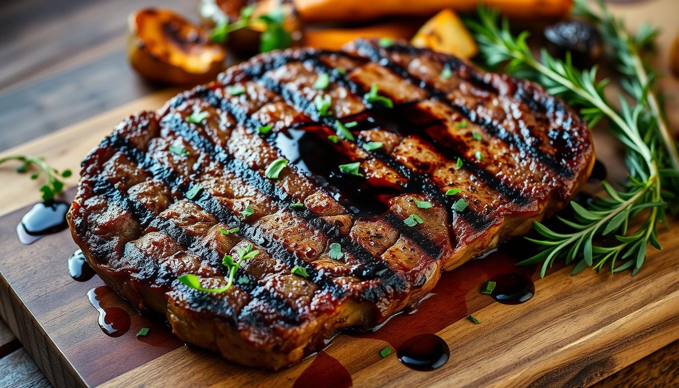 grilled hanger steak