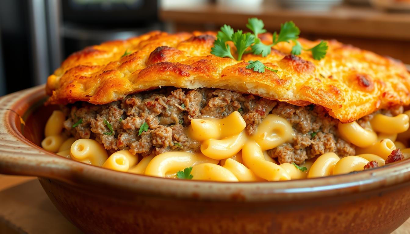 meatloaf with macaroni and cheese