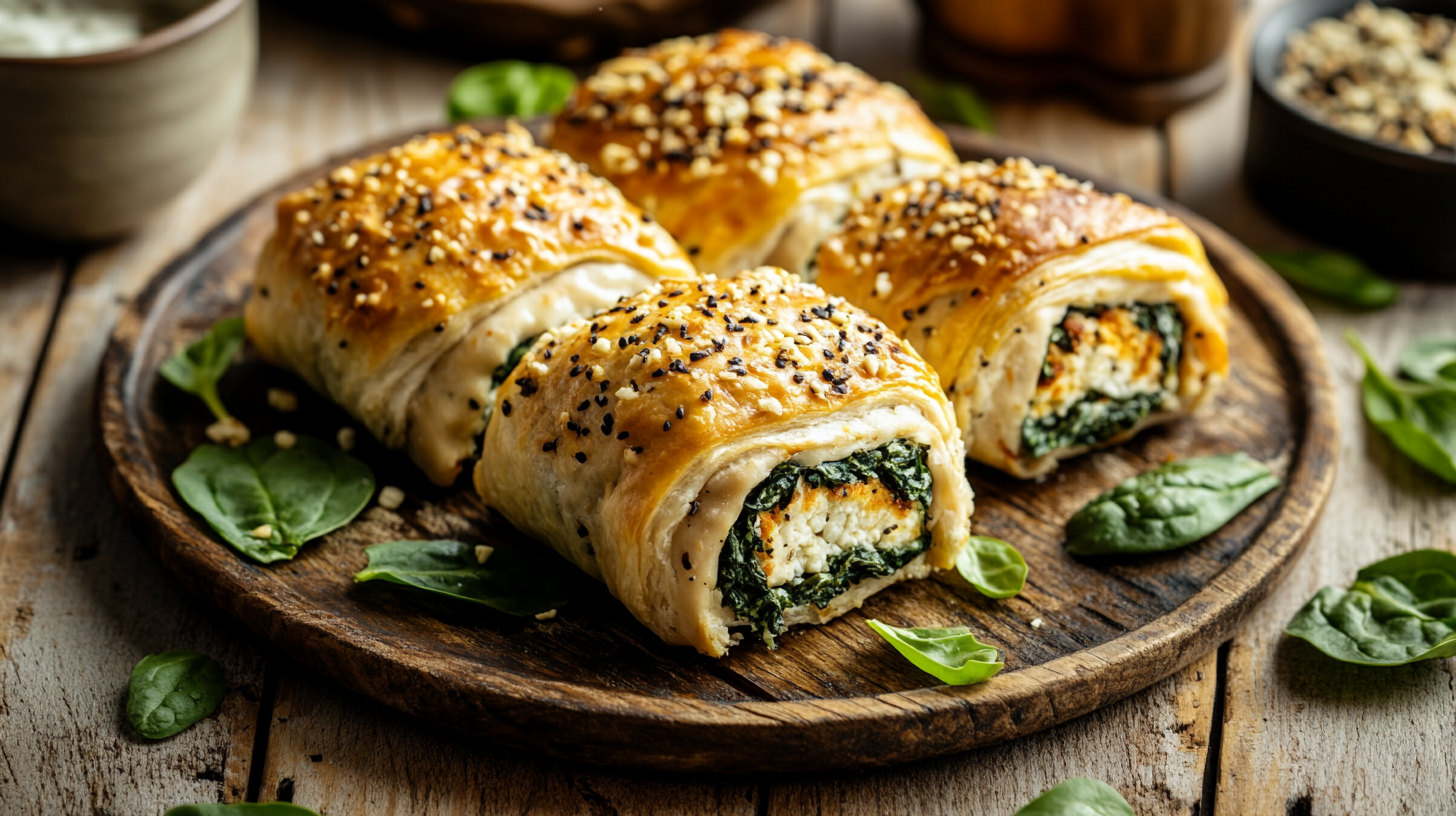 Spinach and Feta Stuffed Chicken Rolls
