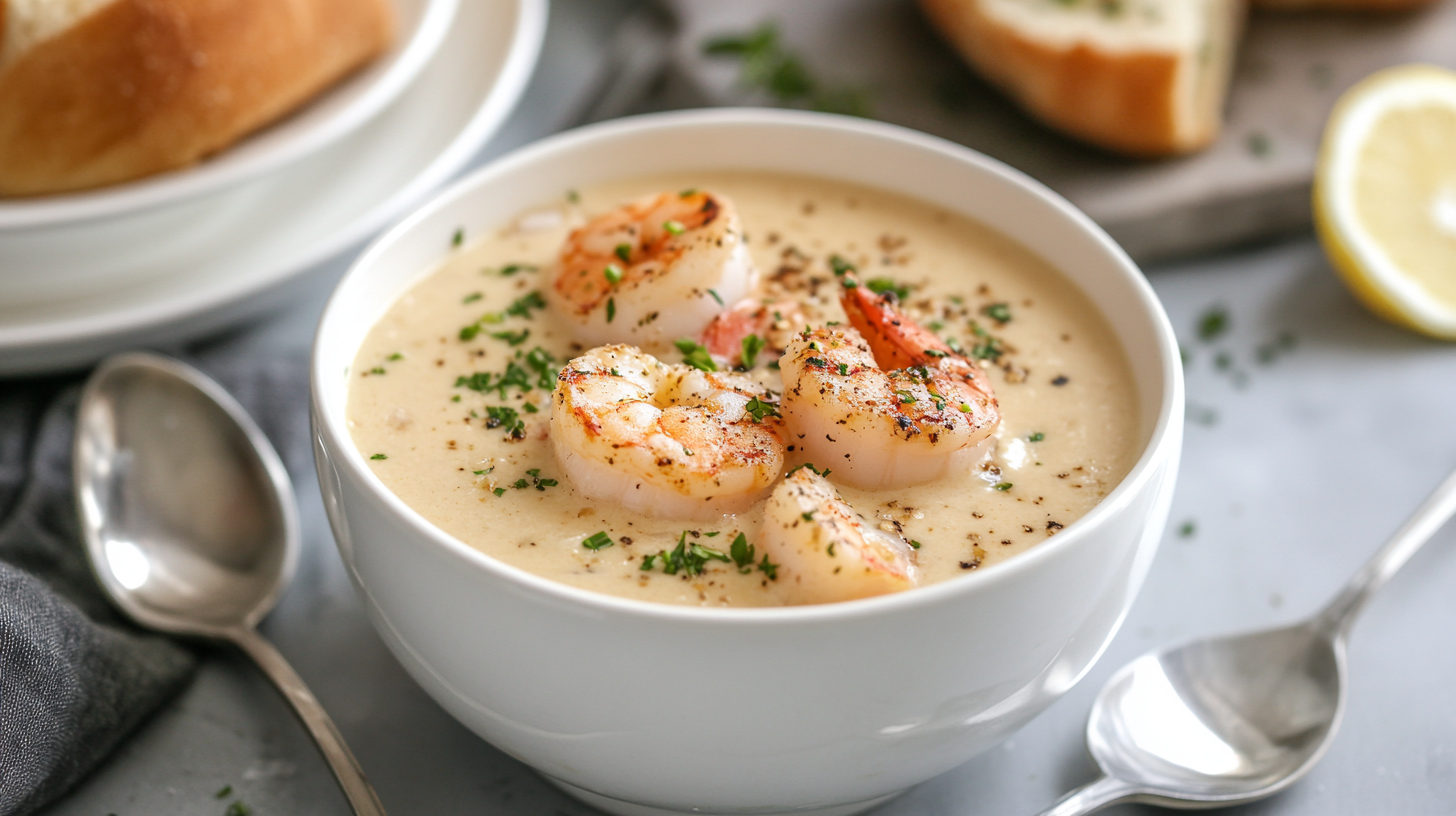 Lobster and Scallop Creamy Bisque