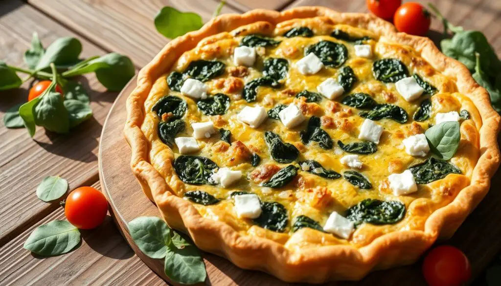 spinach and feta quiche