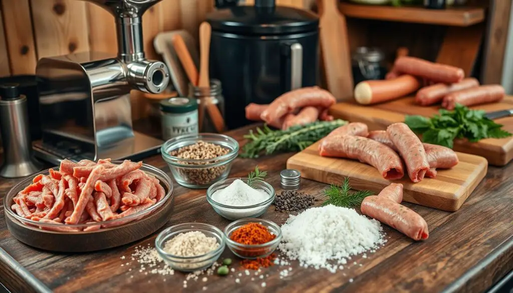 venison beef sticks ingredients and equipment