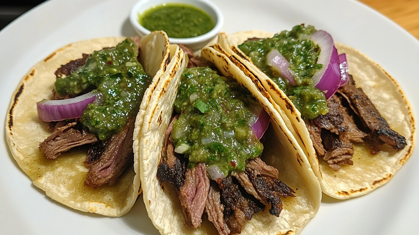 Pulled Venison Tacos with Salsa Verde recipe
