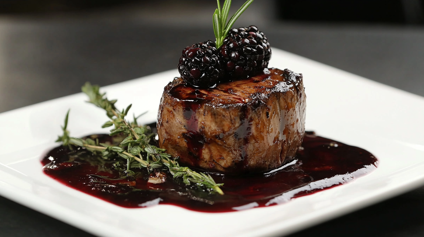 Venison Tenderloin with Blackberry Reduction Recipe