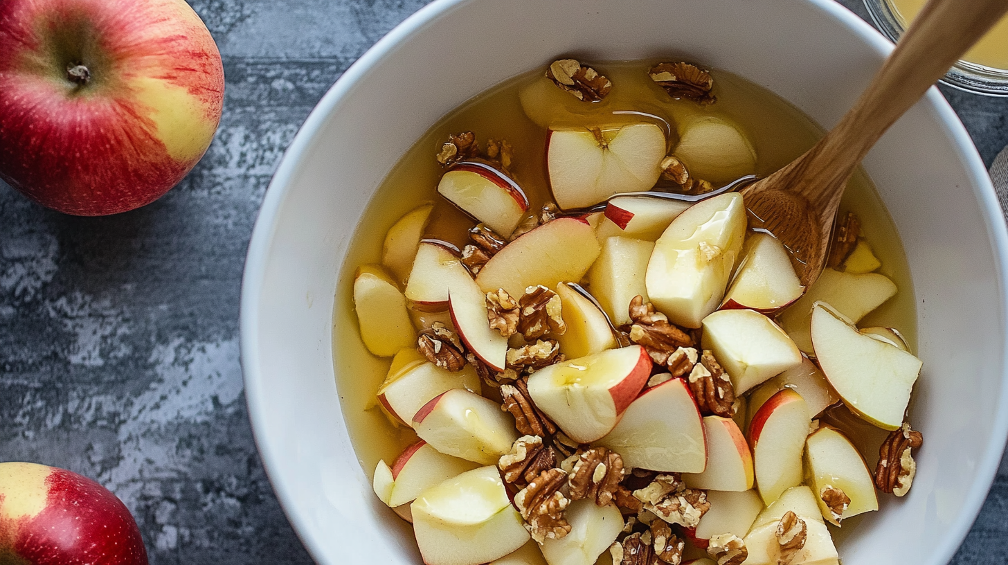 Autumn Apple Walnut Salad with Maple Dijon Vinaigrette