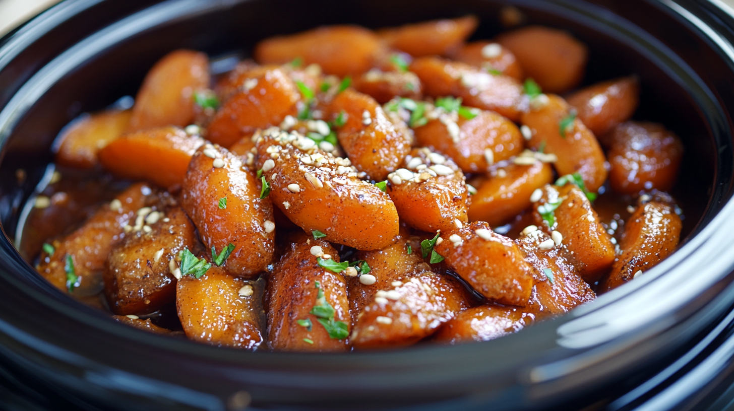 Slow Cooker Baby Carrots with Honey and Brown Sugar recipe
