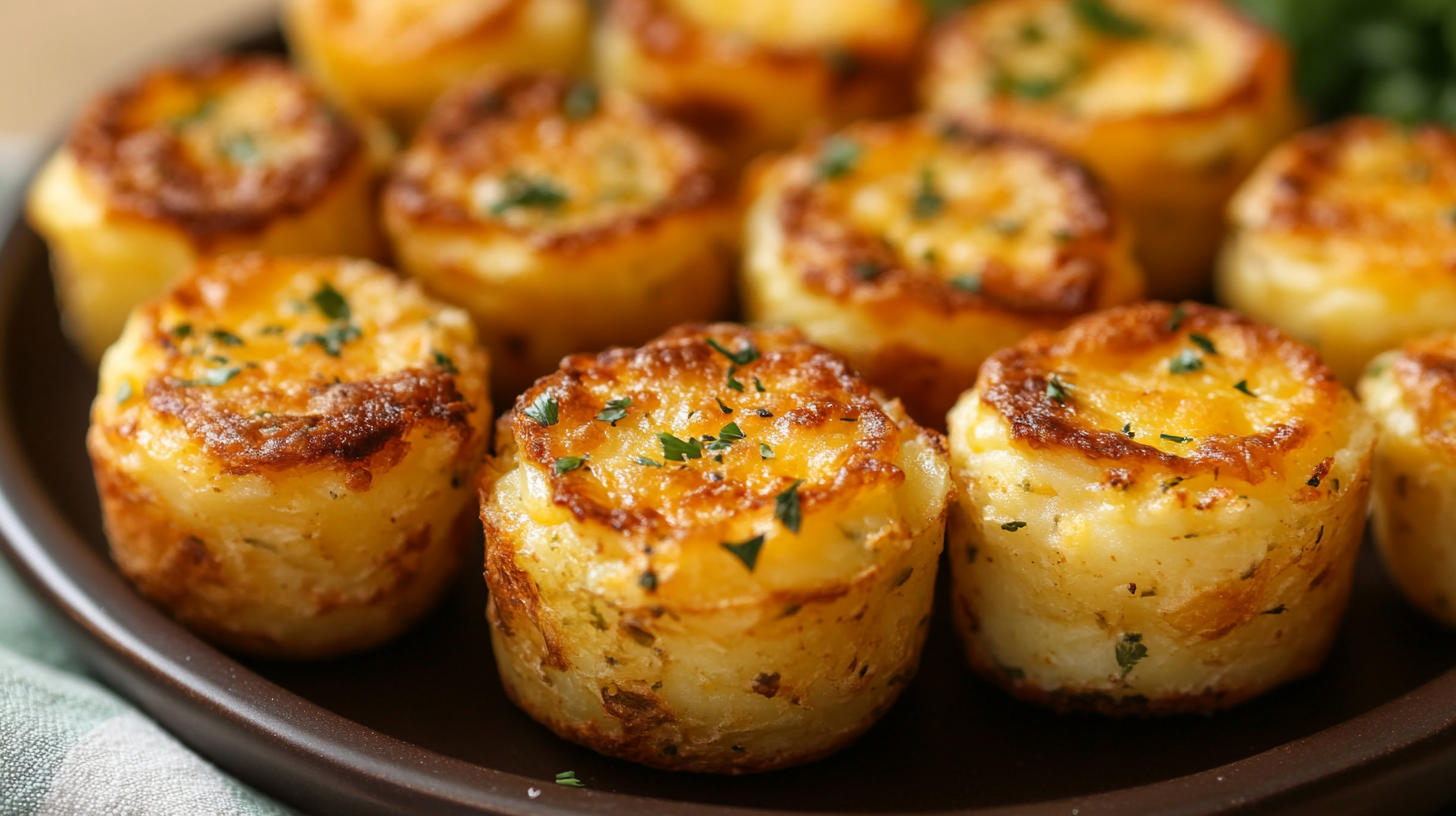 Cheddar and Herb Mashed Potato Bites