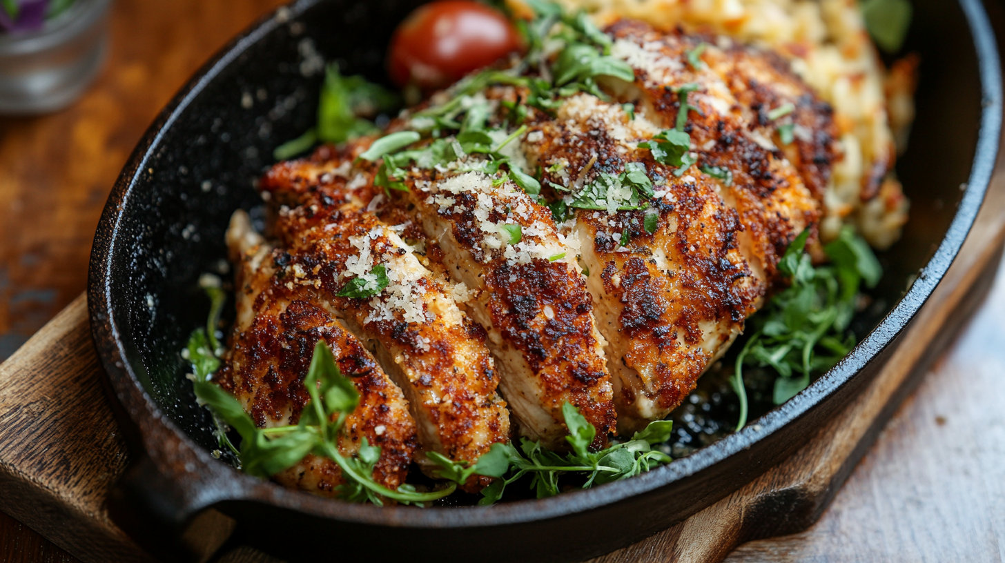 Longhorn Garlic Parmesan Crusted Chicken
