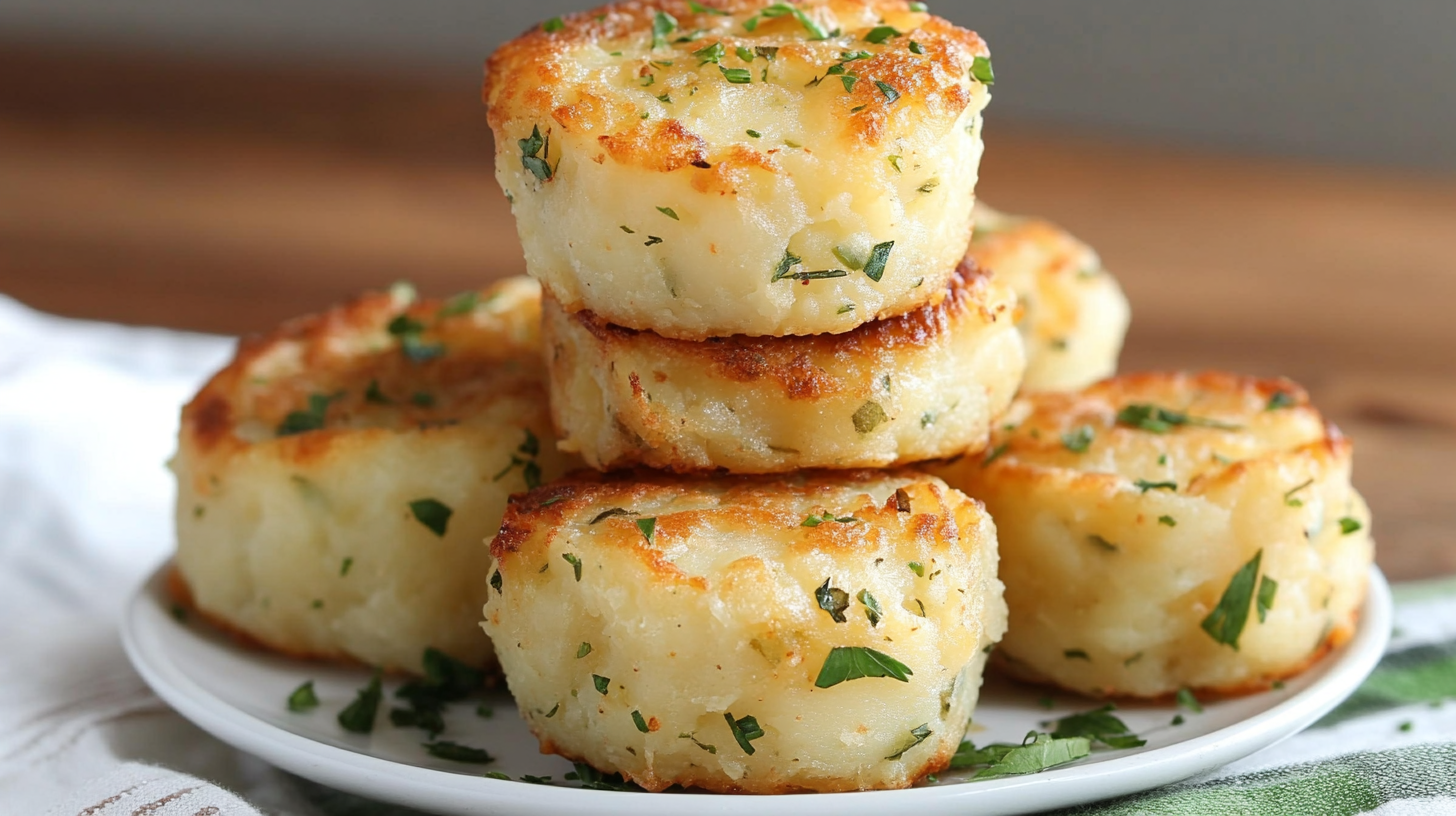 Cheddar and Herb Mashed Potato Bites