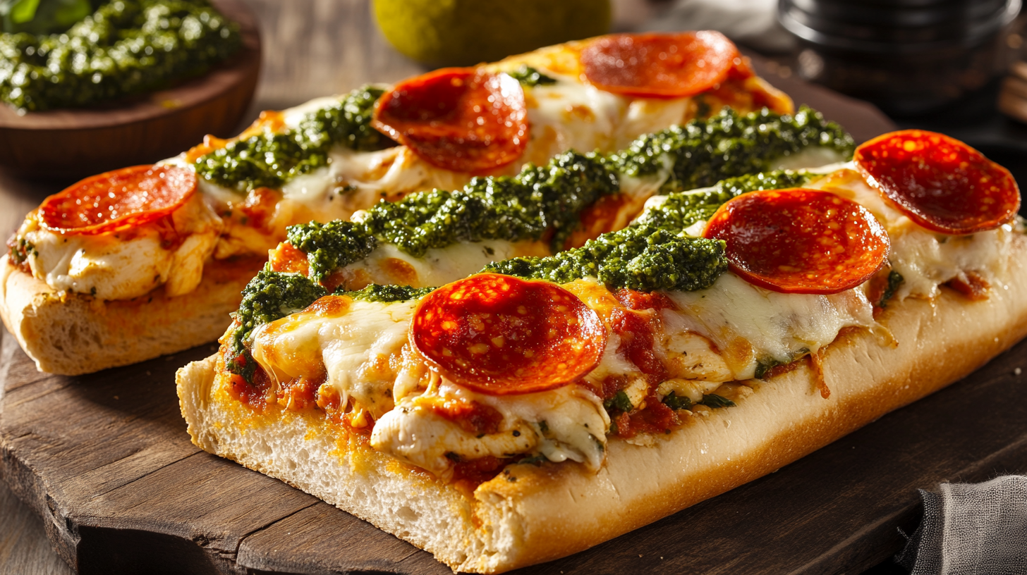Airfryer Pepperoni and Pesto Chicken Melt
