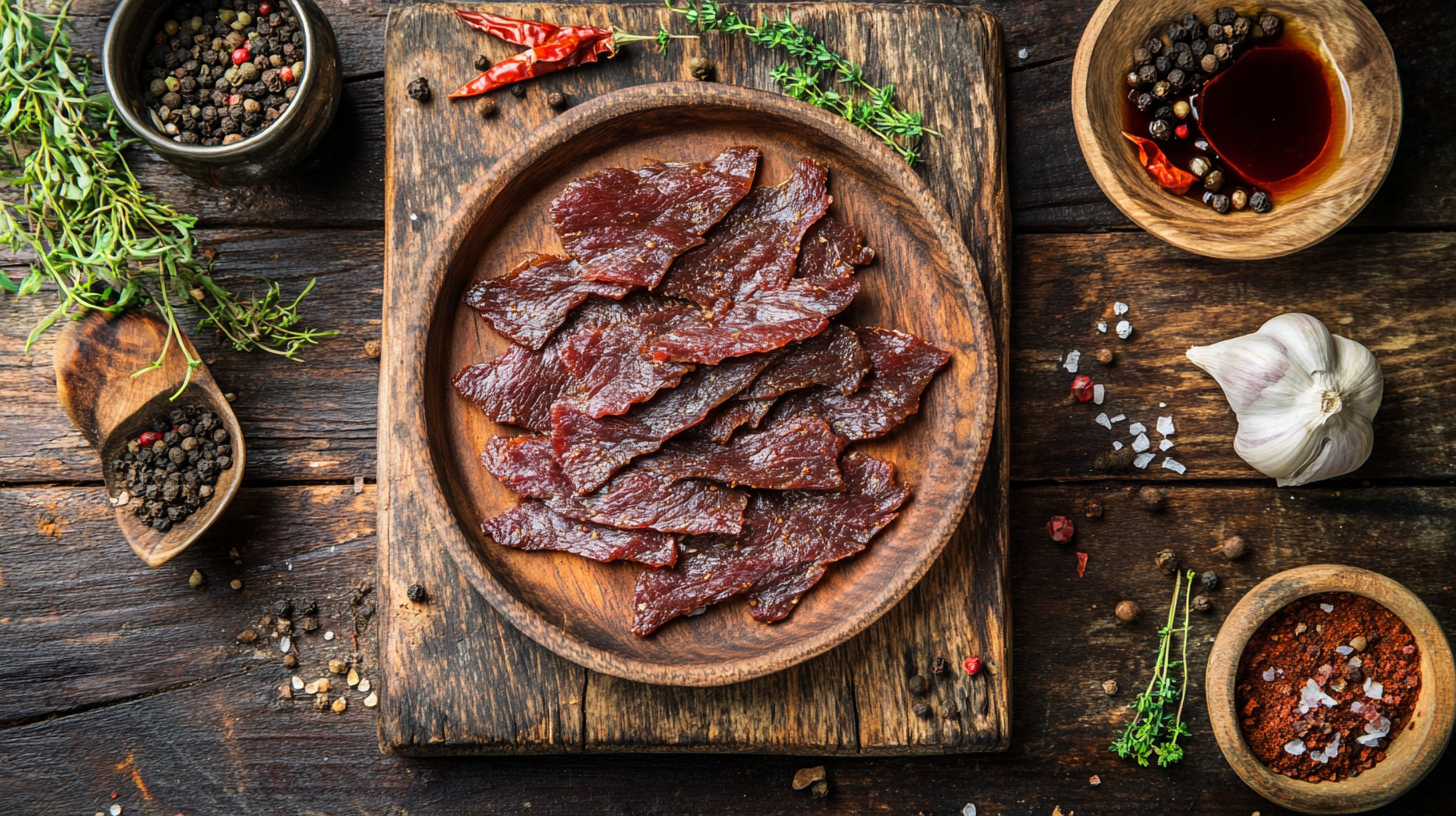 Smoked Venison Jerky with Applewood and Cherry Wood