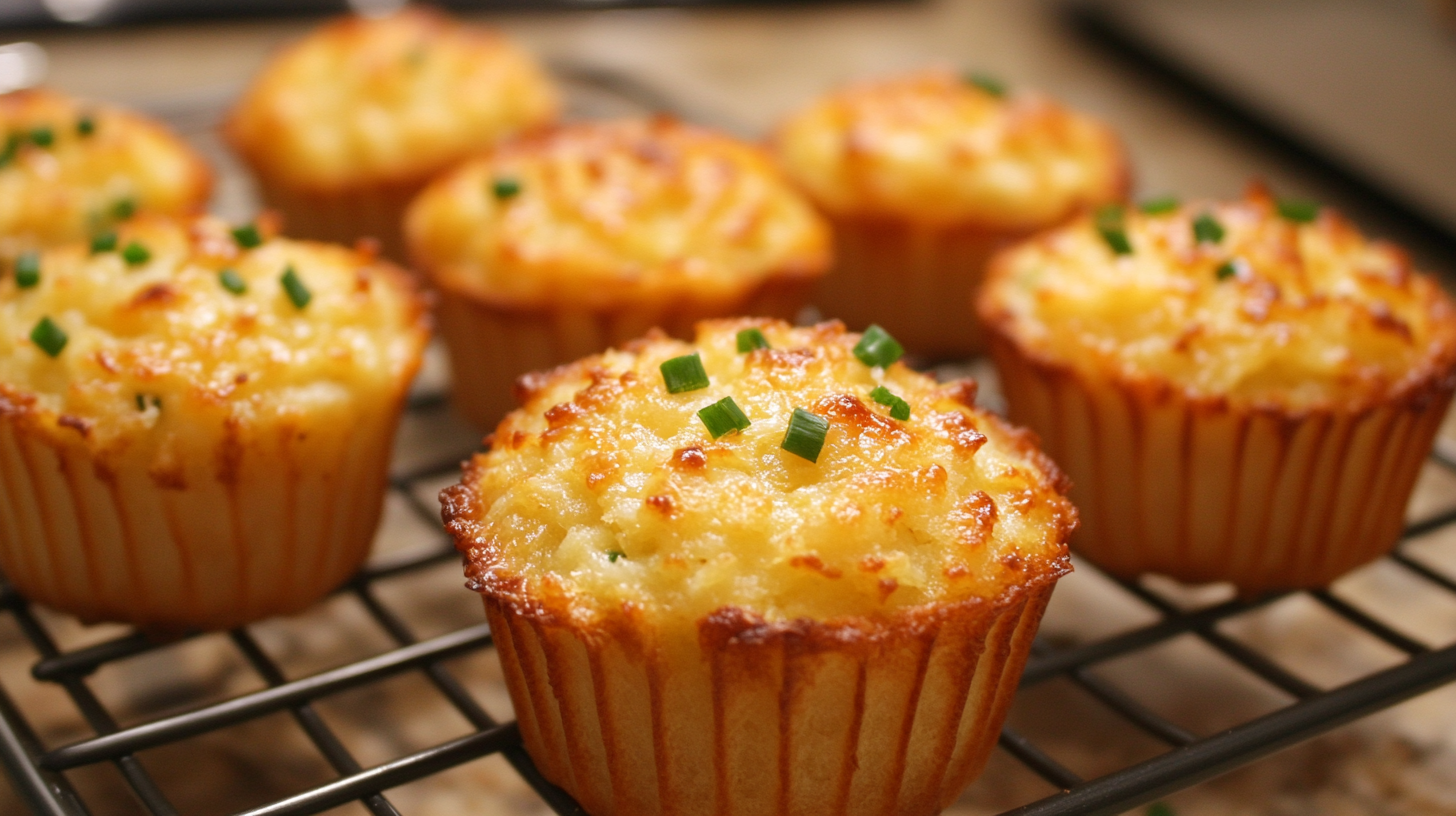 Cheddar and Chive Mashed Potato Muffins recipe