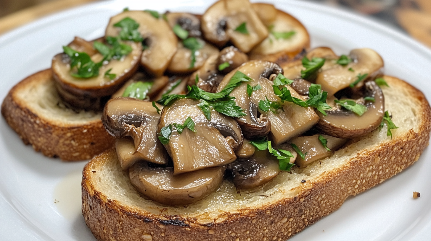 Garlic Mushroom Toast recipe