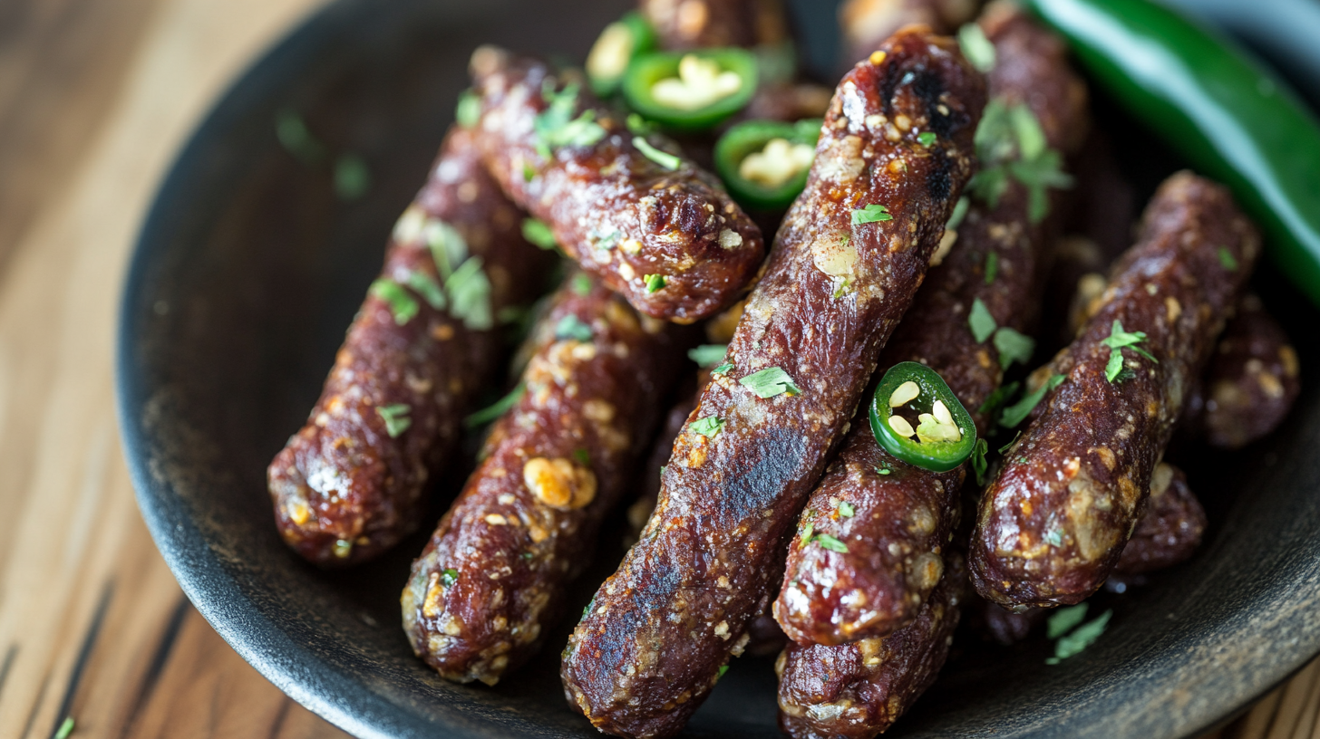 Jalapeño Cheddar Venison Snack Sticks
