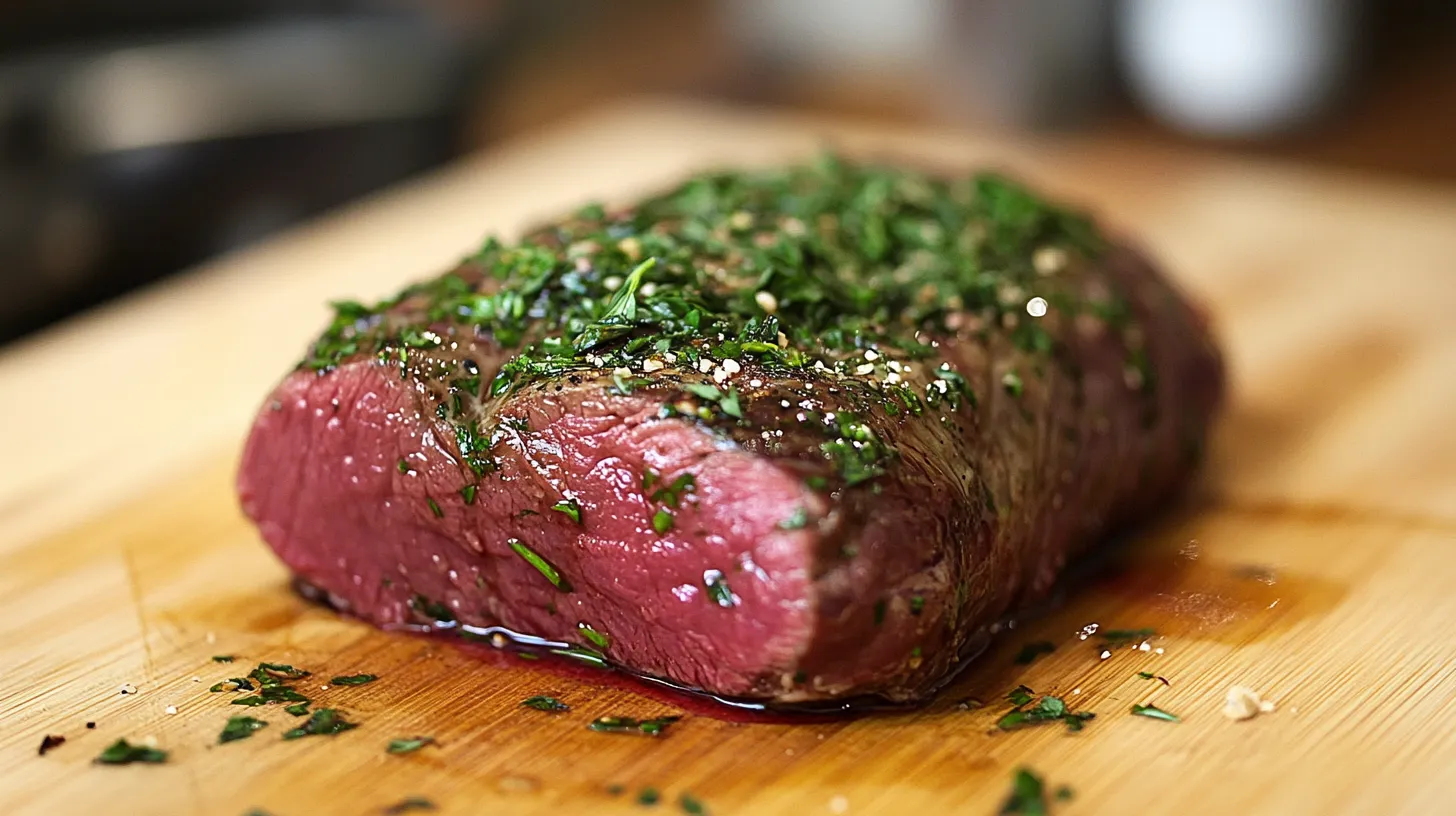 Smoked Elk Backstrap with Herb Butter