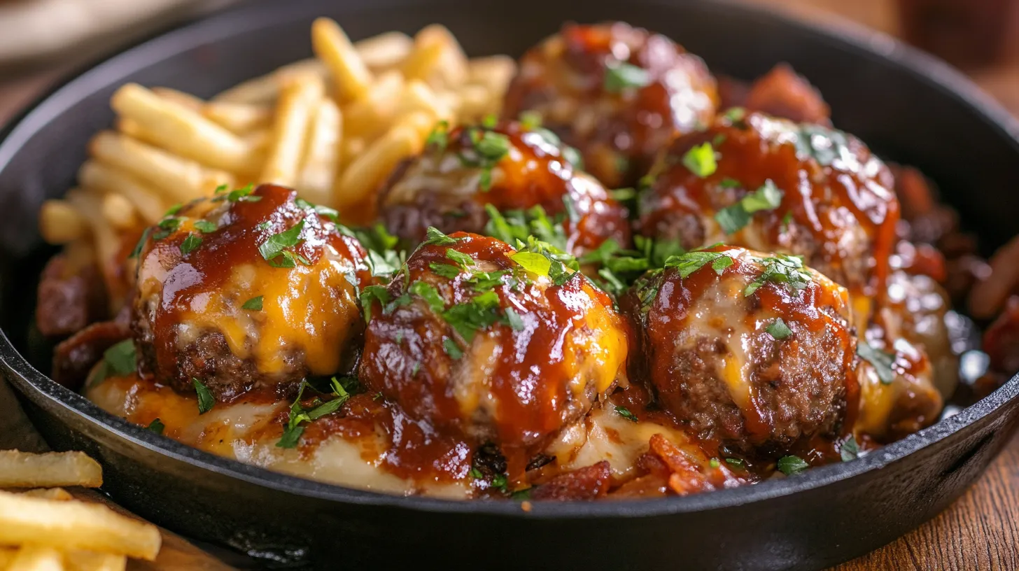 BBQ Bacon Cheeseburger Meatballs