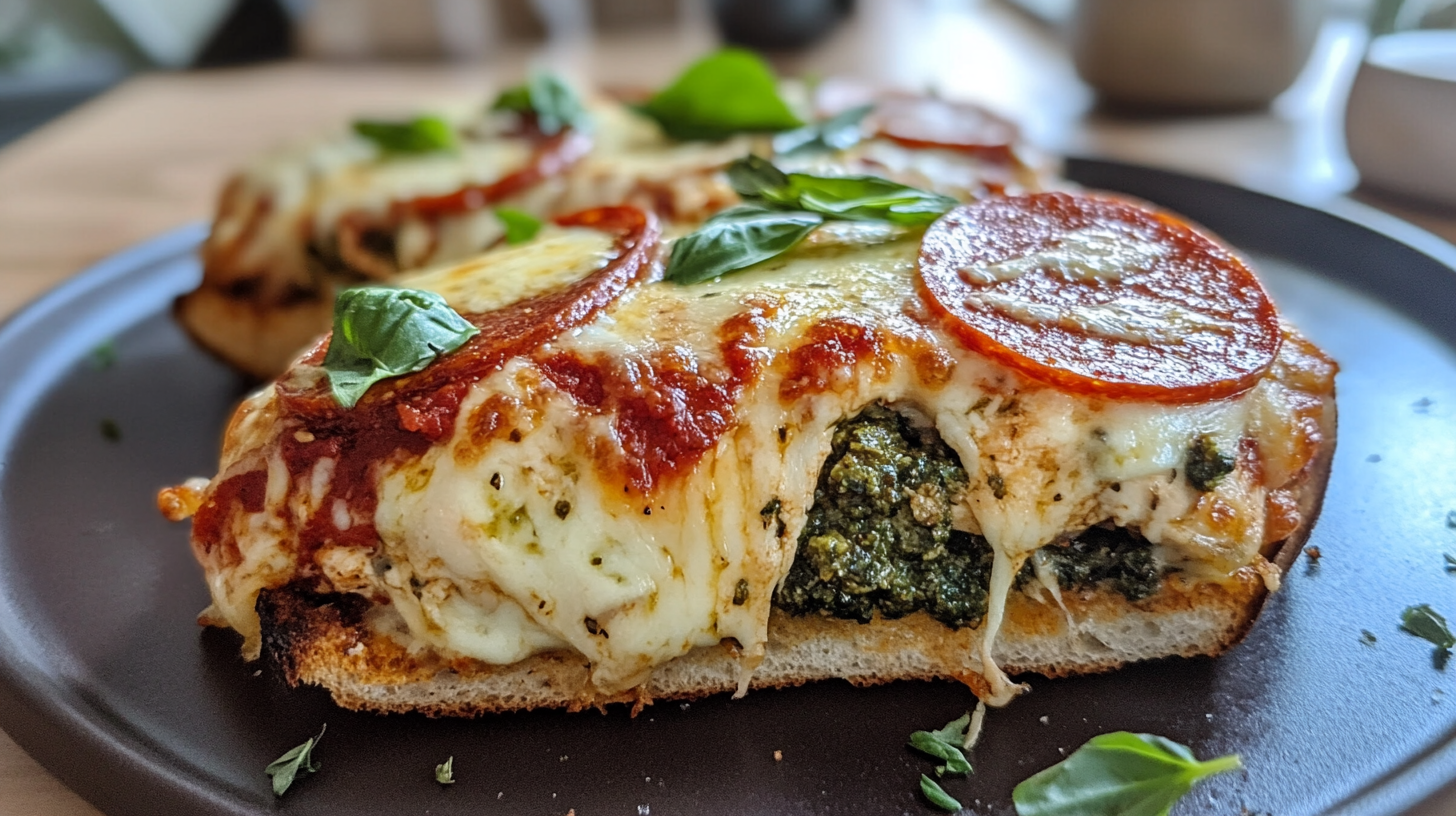 Airfryer Pepperoni and Pesto Chicken Melt