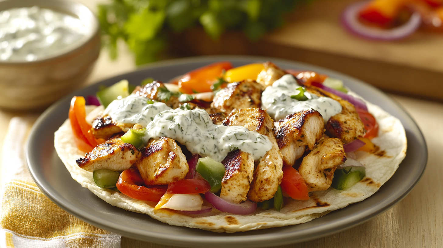 Chicken Gyros with Tzatziki Sauce recipe