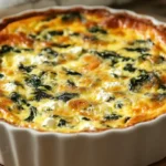 Crustless Ricotta and Spinach Quiche