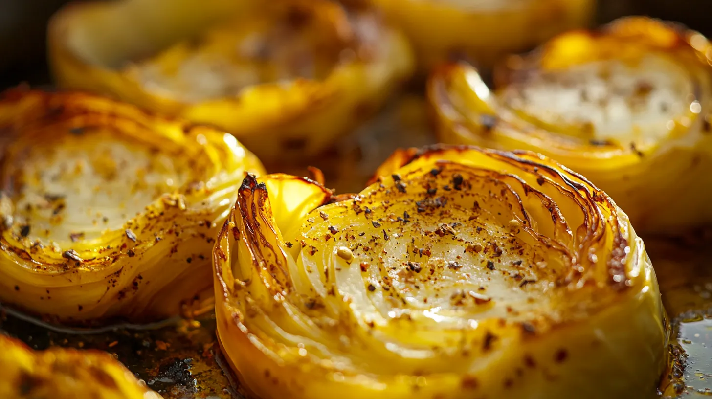 Roasted Cabbage Wedges with Spices and Olive Oil Recip