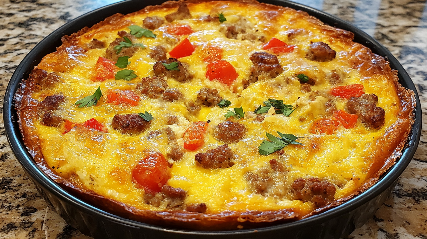 Crustless Sausage Quiche