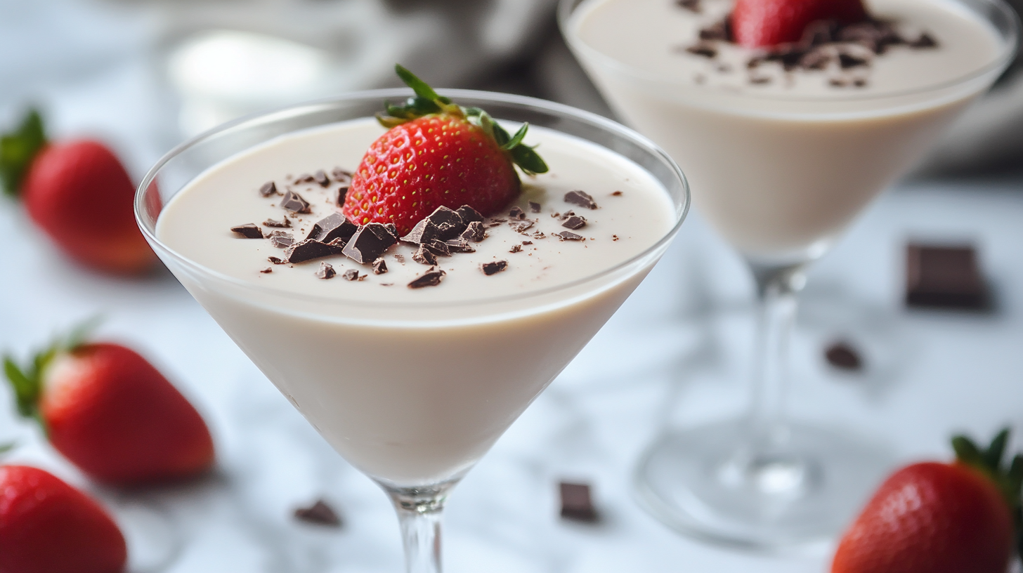 White Chocolate Strawberry Martini