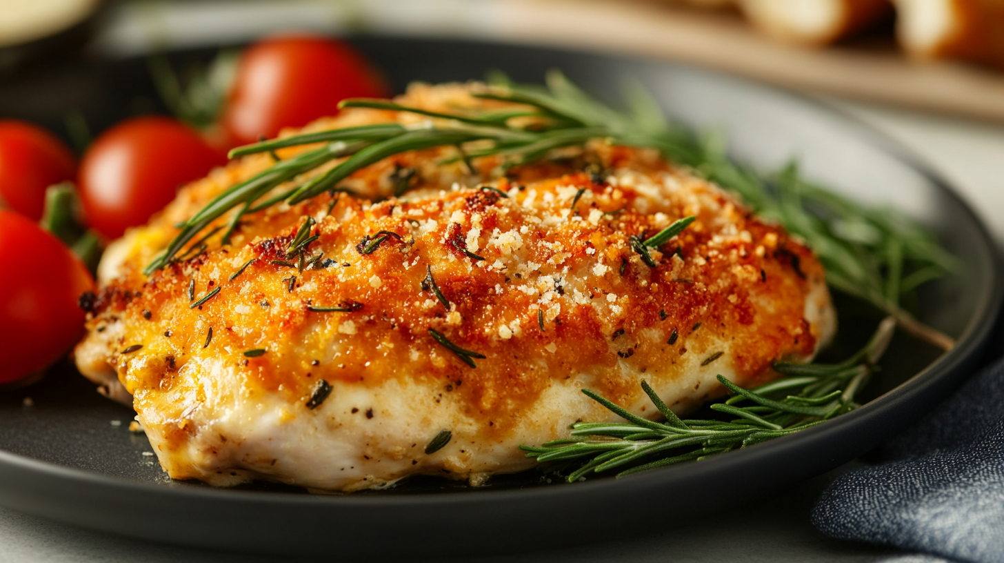 Baked Chicken with Rosemary & Parmesan Crust recipe