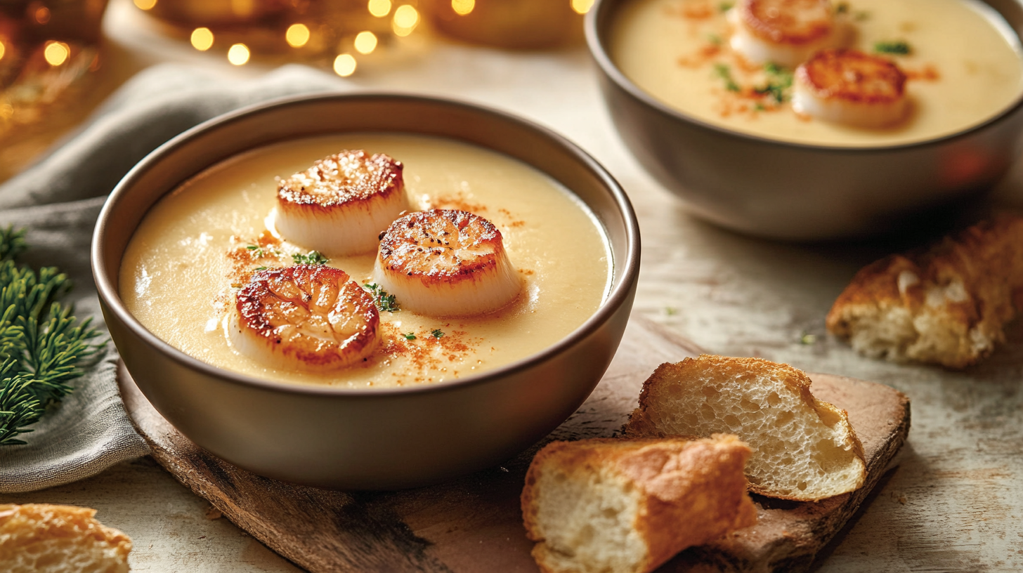 Lobster and Scallop Bisque with a Hint of Brandy