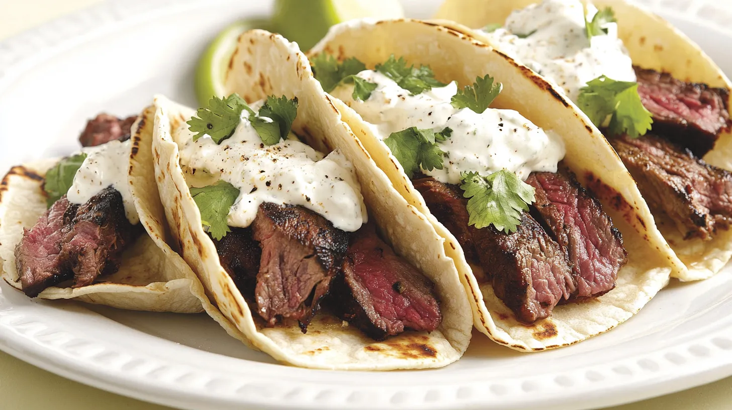 Grilled Venison Tacos with Chipotle Cream