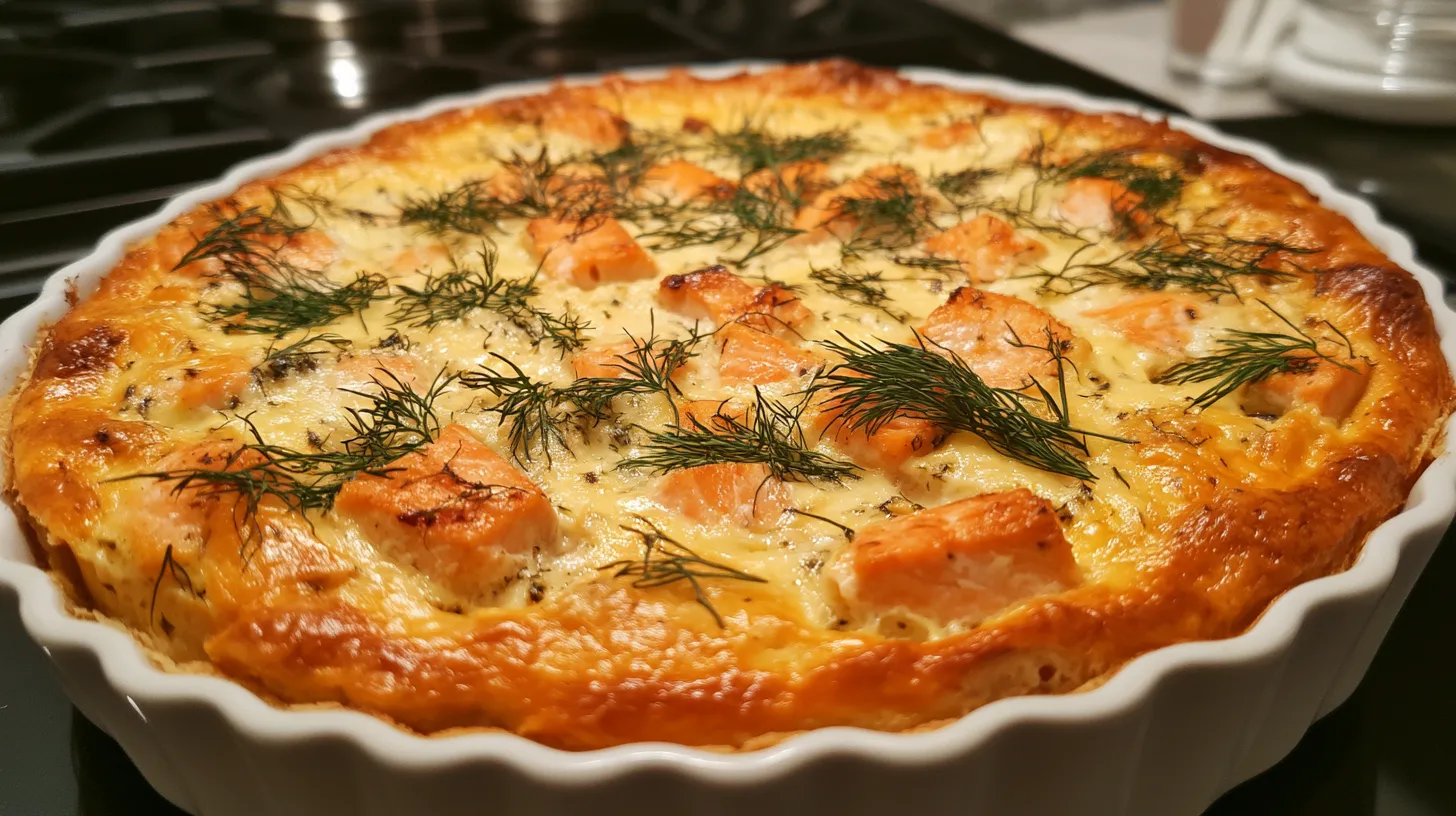 Crustless Salmon and Dill Quiche